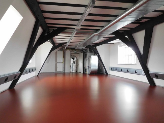 Luftverteilungssystem mit Ovalrohre Oberes Schloss Greiz