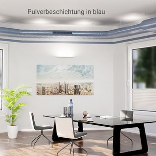 Pulverbeschichtung in blau