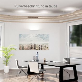 Pulverbeschichtung in taupe