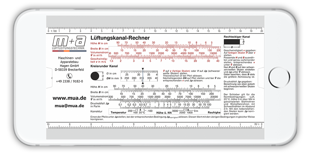 Luftkanalrechner m+a